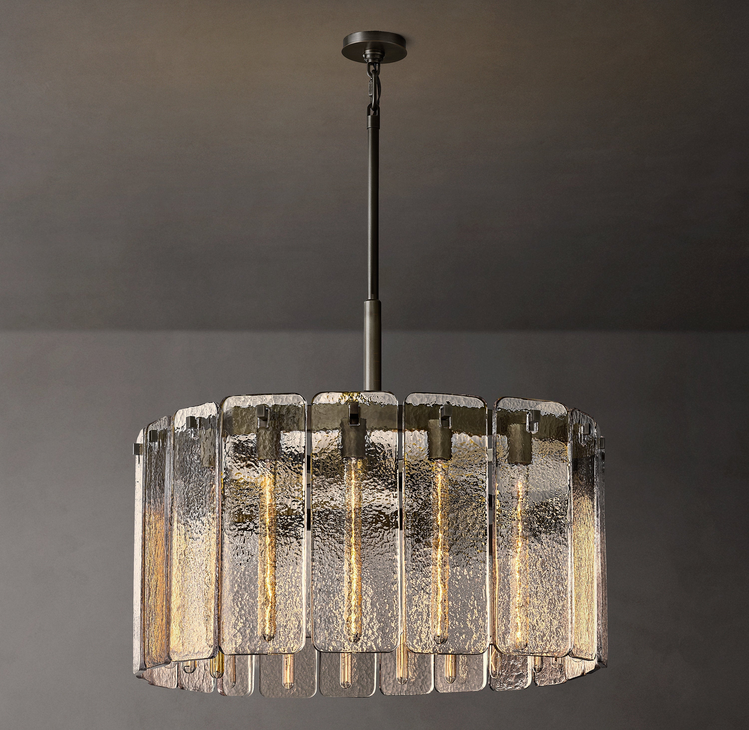 Calamette Glass Round Chandelier 36" - Zonesus