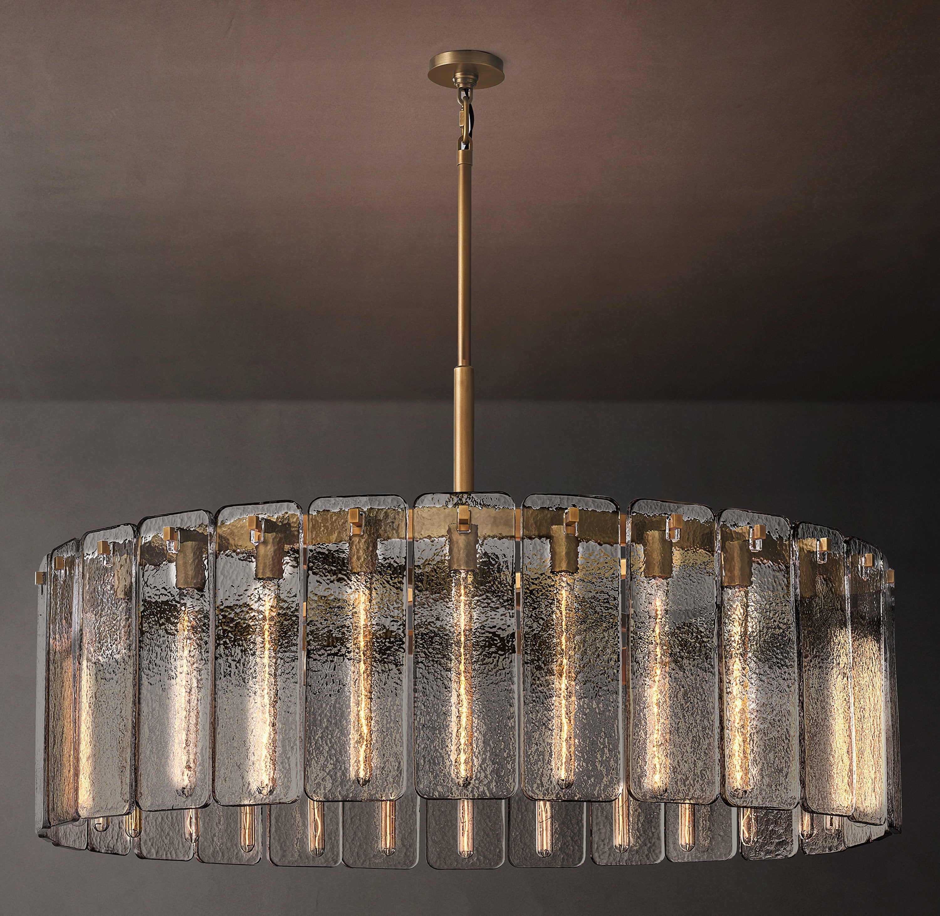 Calamette Glass Round Chandelier 48" - Zonesus