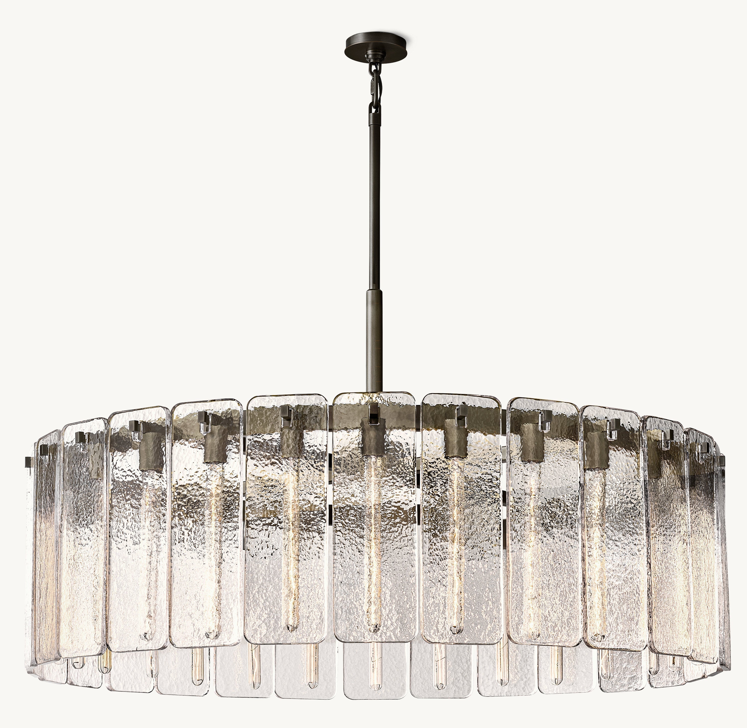 Calamette Glass Round Chandelier 48" - Zonesus