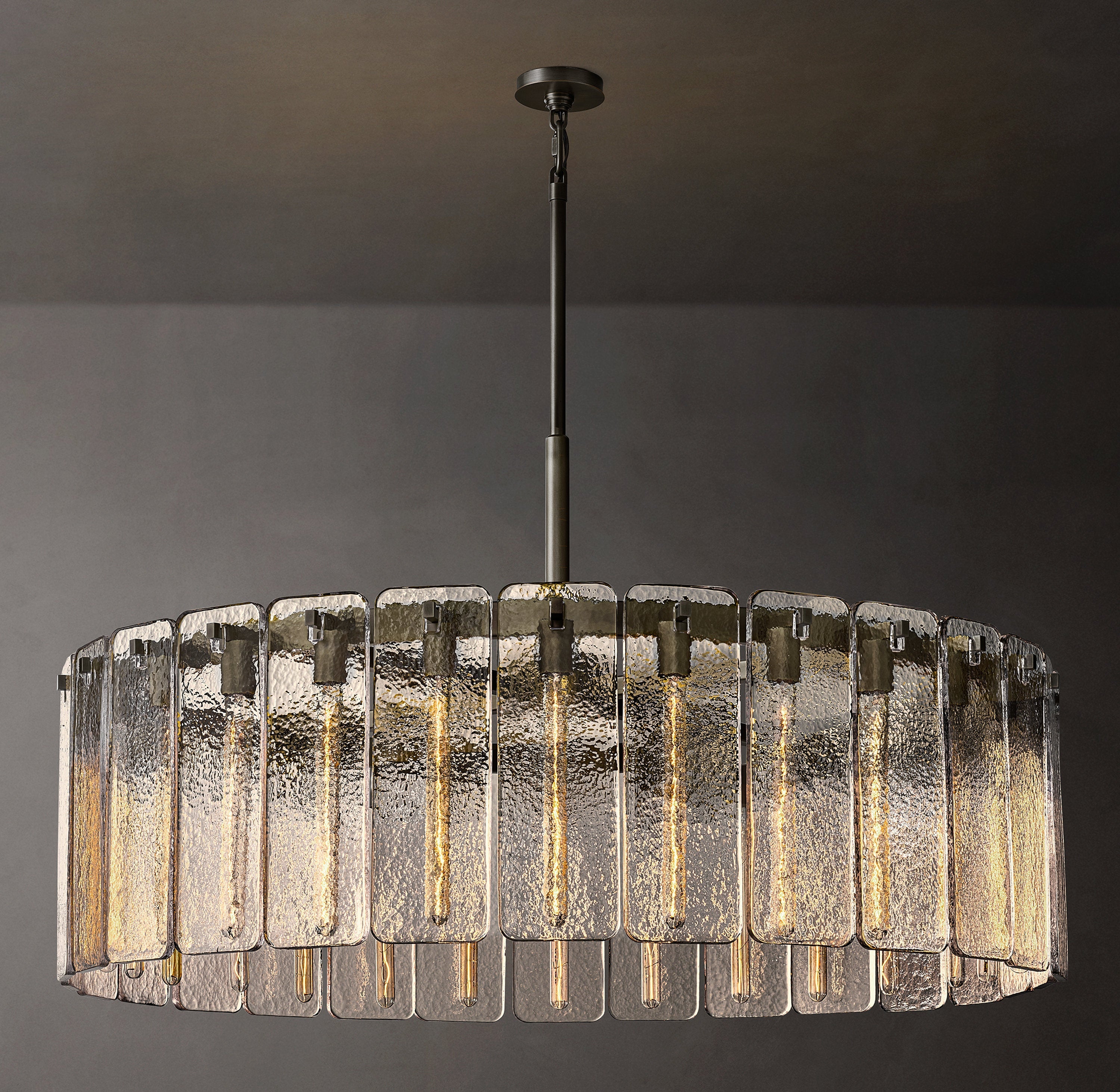 Calamette Glass Round Chandelier 48" - Zonesus