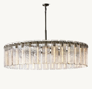 Calamette Glass Round Chandelier 60" - Zonesus