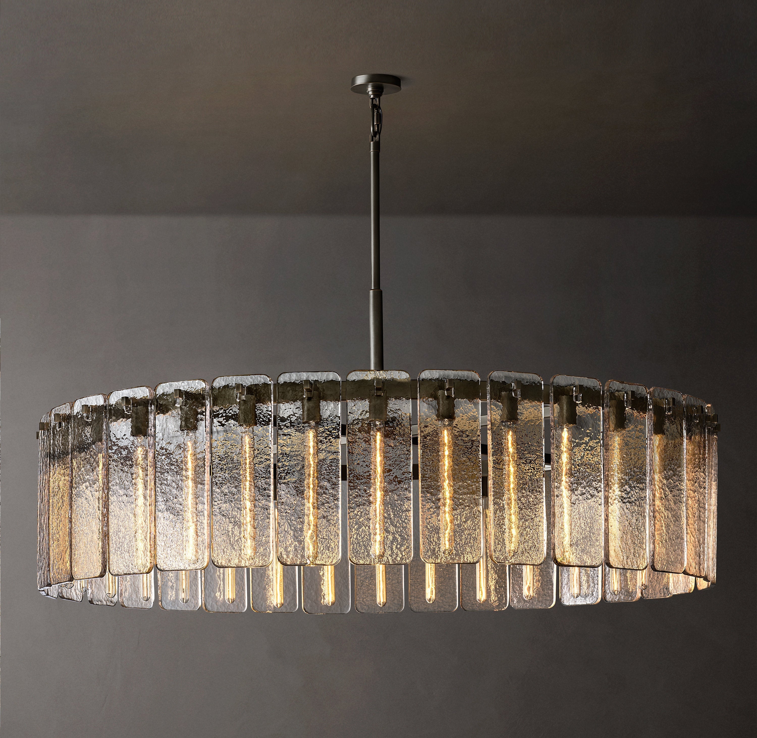 Calamette Glass Round Chandelier 60" - Zonesus