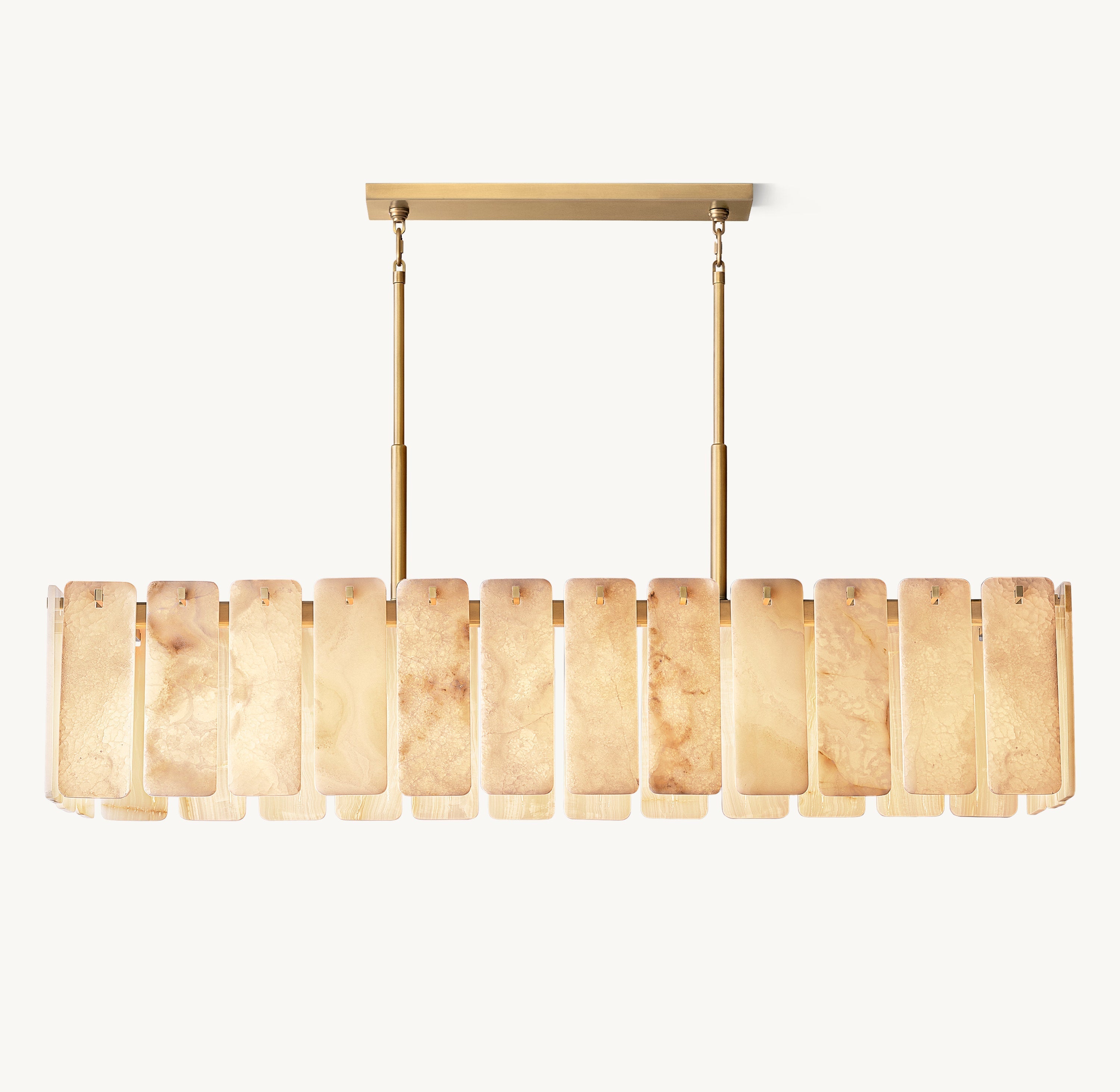 Calamette Onyx Rectangular Chandelier 72" - Zonesus