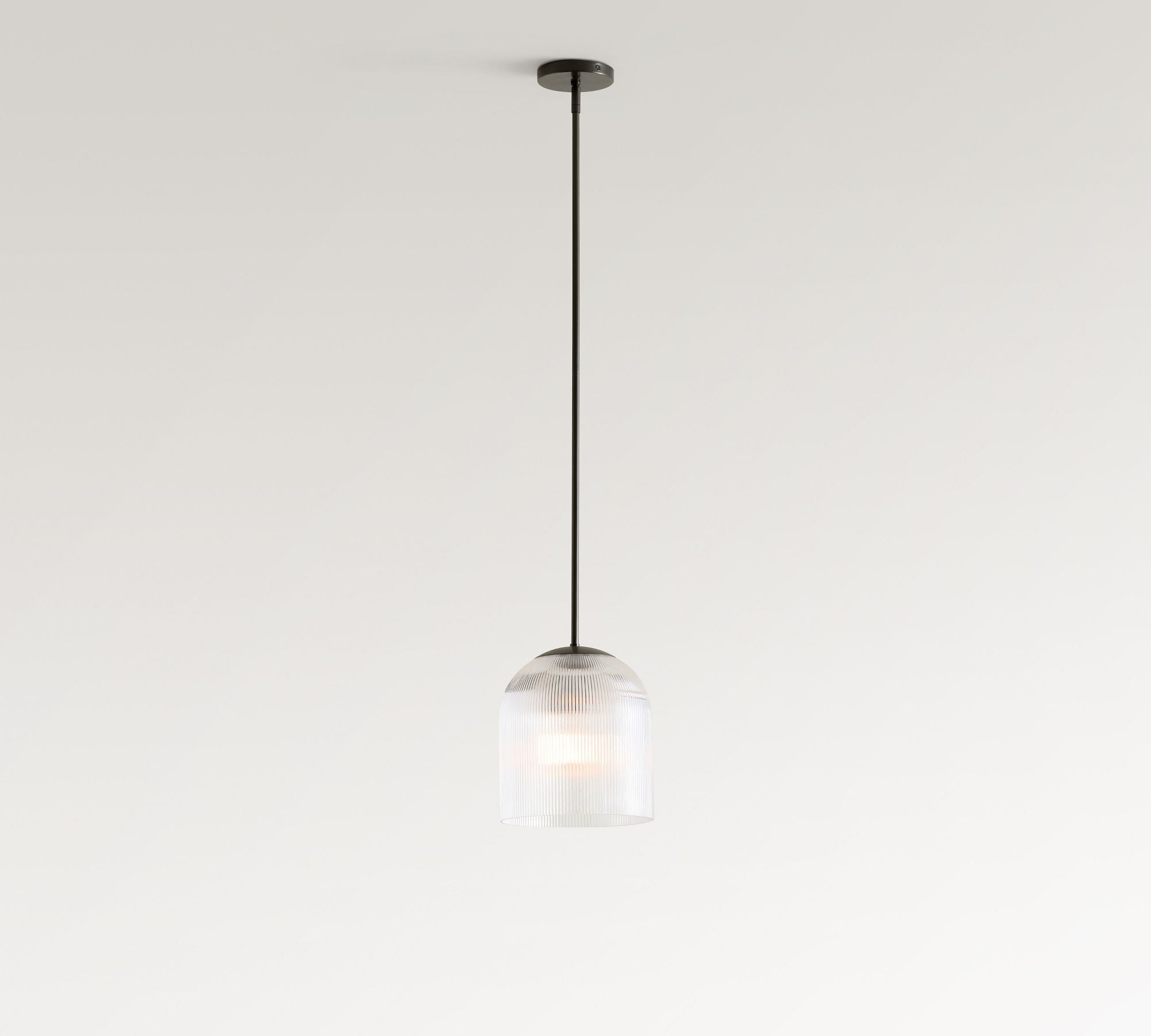 Cooper Ribbed Glass Pendant (10"-14") - Zonesus