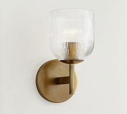 Cooper Ribbed Glass Sconce (9") - Zonesus
