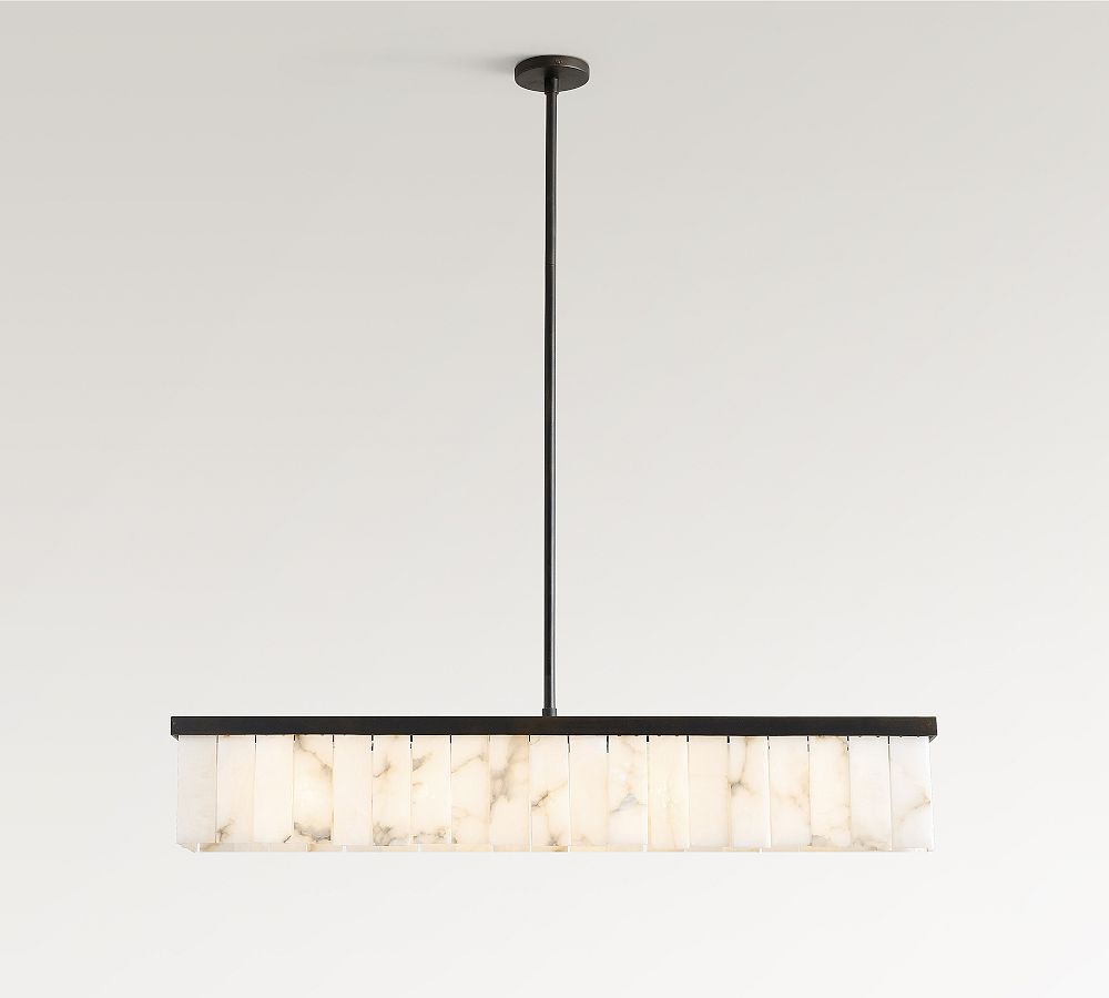 Windham Alabaster Linear Chandelier (49") - Zonesus