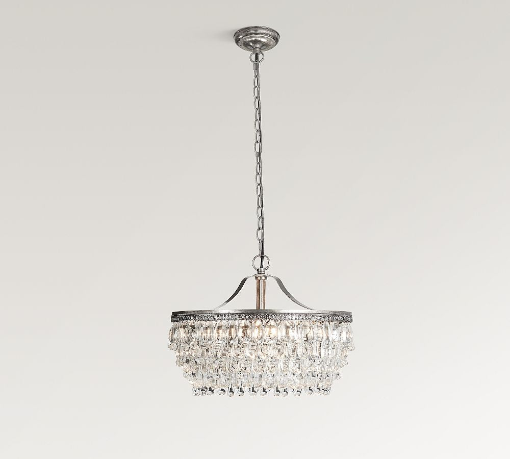 Clarissa Crystal Round Chandelier (19"-28") - Zonesus