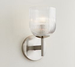 Cooper Ribbed Glass Sconce (9") - Zonesus