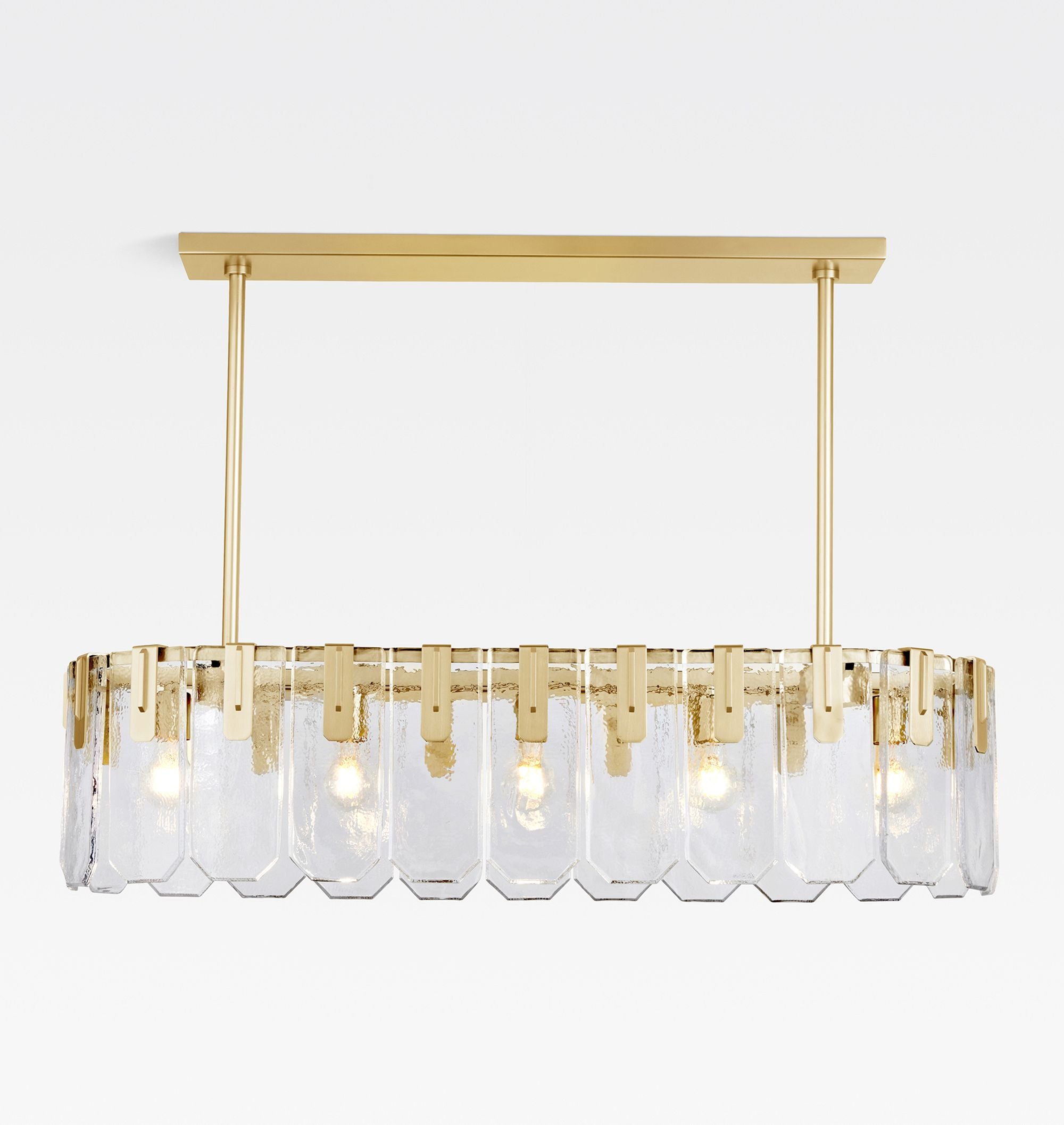 Nadia Glass Linear Chandelier 42" Width