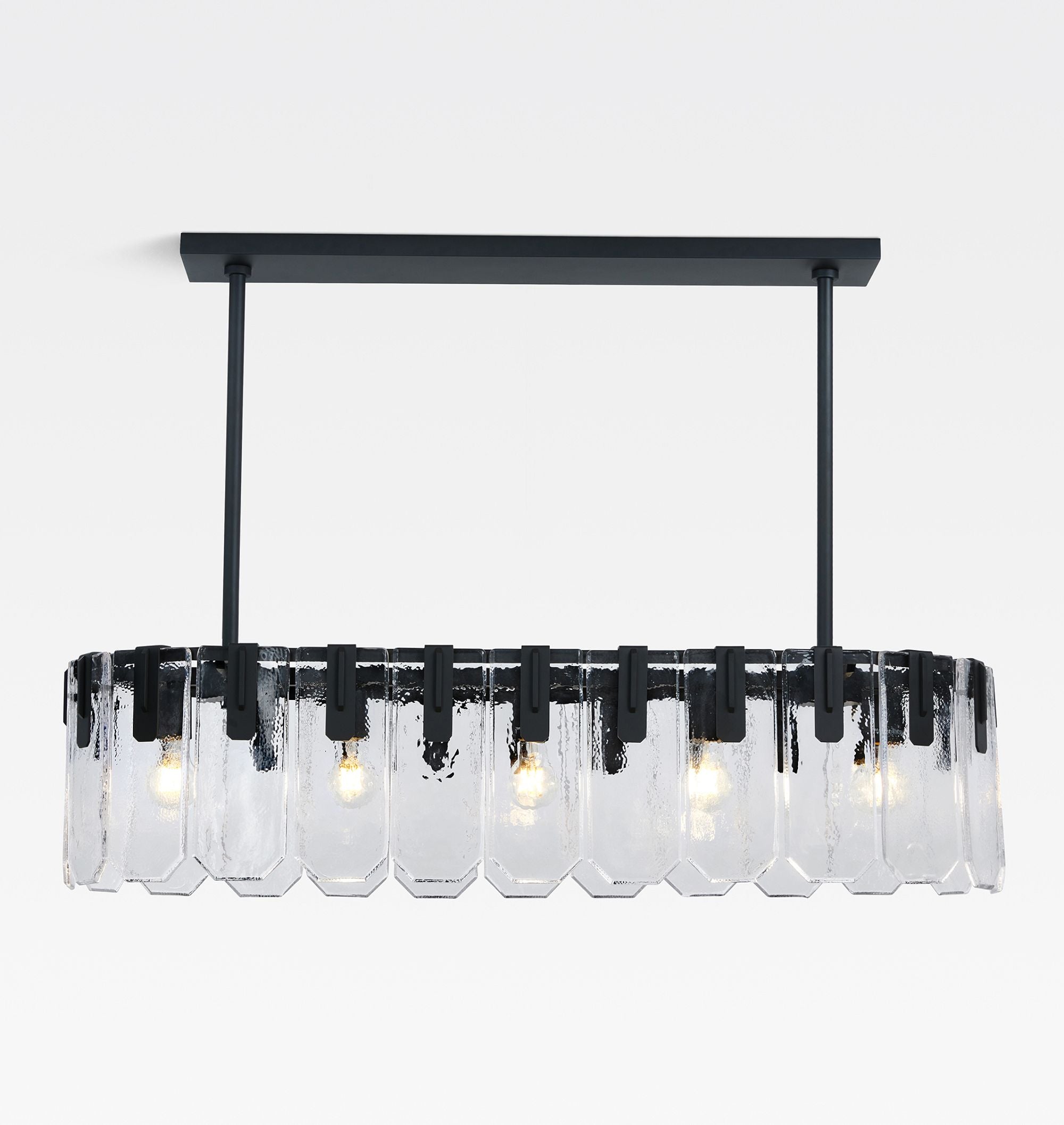 Nadia Glass Linear Chandelier 42" Width