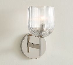 Cooper Ribbed Glass Sconce (9") - Zonesus