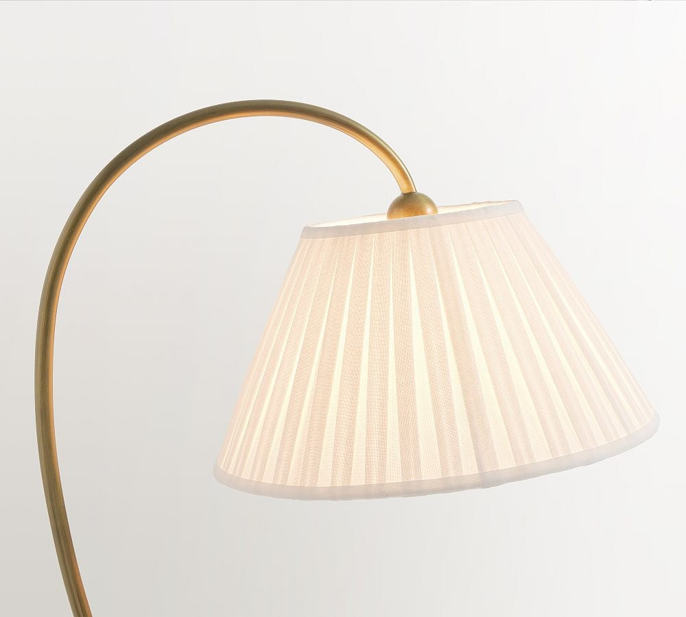 Baylor Pleated Shade Task Floor Lamp 64" - Zonesus