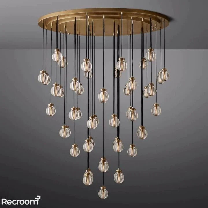 Pearli Round Chandelier 60" - Zonesus