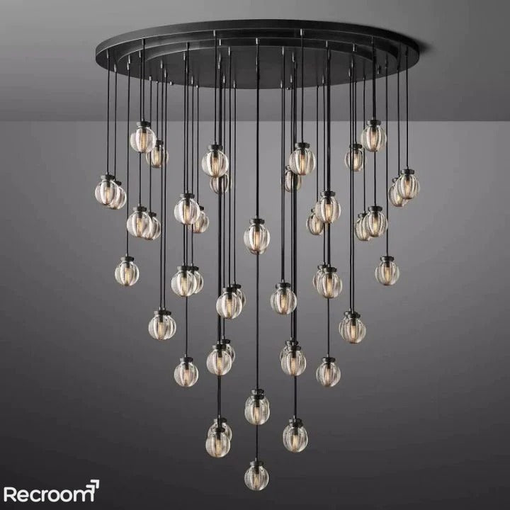 Pearli Round Chandelier 60" - Zonesus