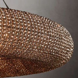 Cristal Hallo Round LED Chandelier 32" - Zonesus