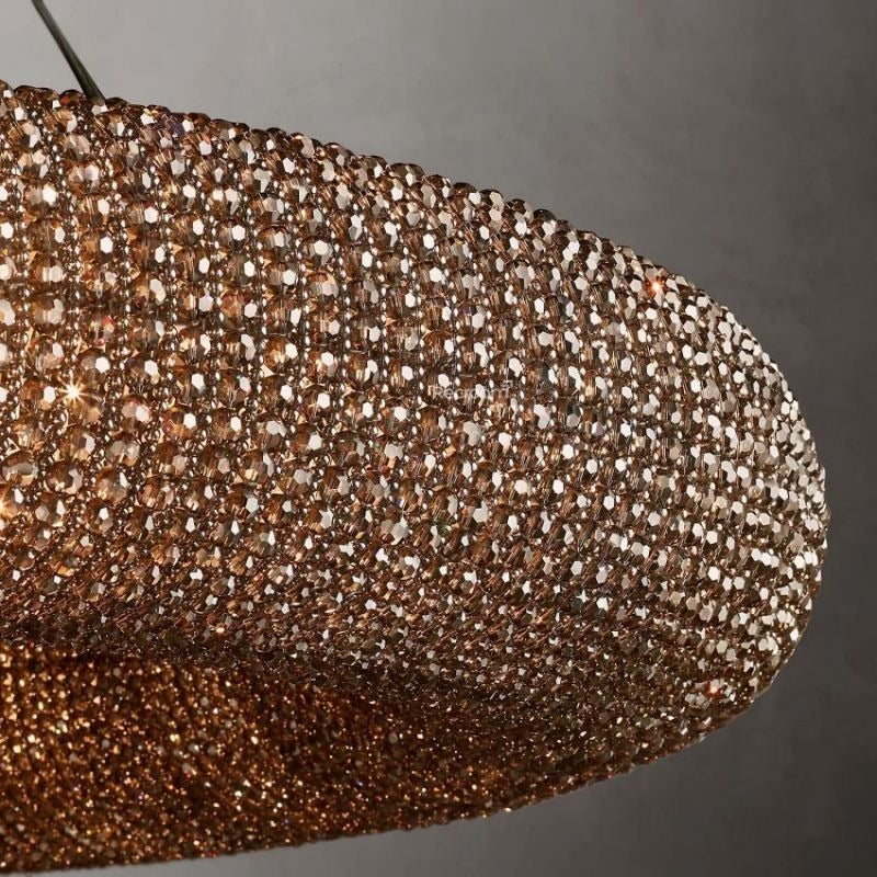 Cristal Hallo Round LED Chandelier 32" - Zonesus