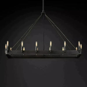 Caminon Vintage Filament Rectangular Chandelier 41“ 52" - Zonesus