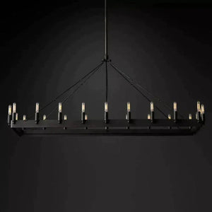 Caminon Vintage Filament Rectangular Chandelier 41“ 52" - Zonesus