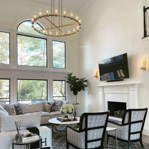 Manory Glass Round Chandelier 60" - Zonesus