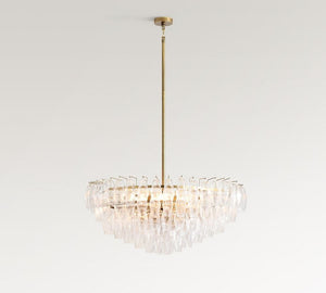Florence Crystal Round Chandelier 29" 38" - Zonesus