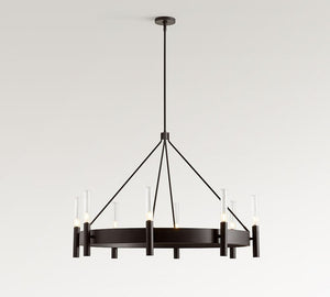 Somerset Metal Round Chandelier 44"D - Zonesus