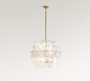 Riviera Glass Disc Chandelier 26" - Zonesus