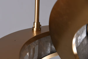 Rolantis -I Rock Crystal Pendant Brass - Zonesus