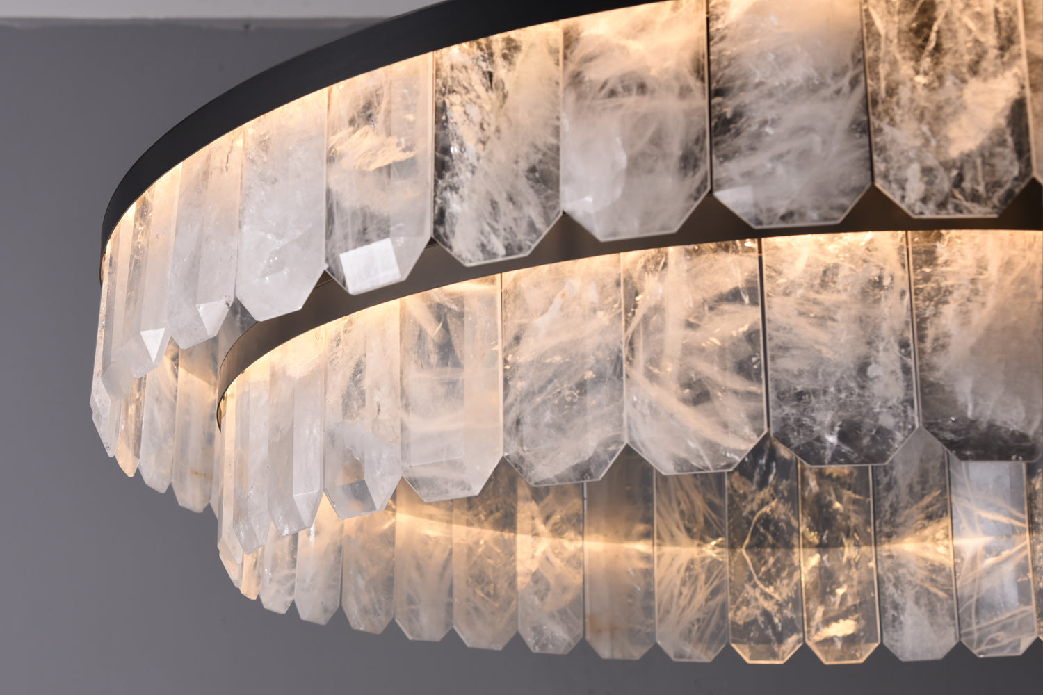 Rolantis Double Rock Crystal Chandelier - Zonesus