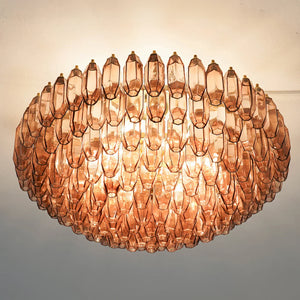 Prismatico Amethyst Glass Ceiling Lamp 35" - Zonesus
