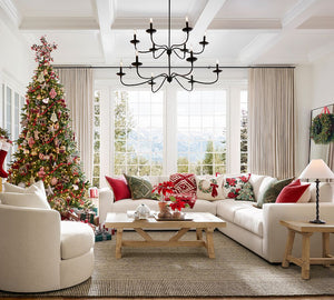 Lucca Iron Round 2-Tier Chandelier (48") - Zonesus