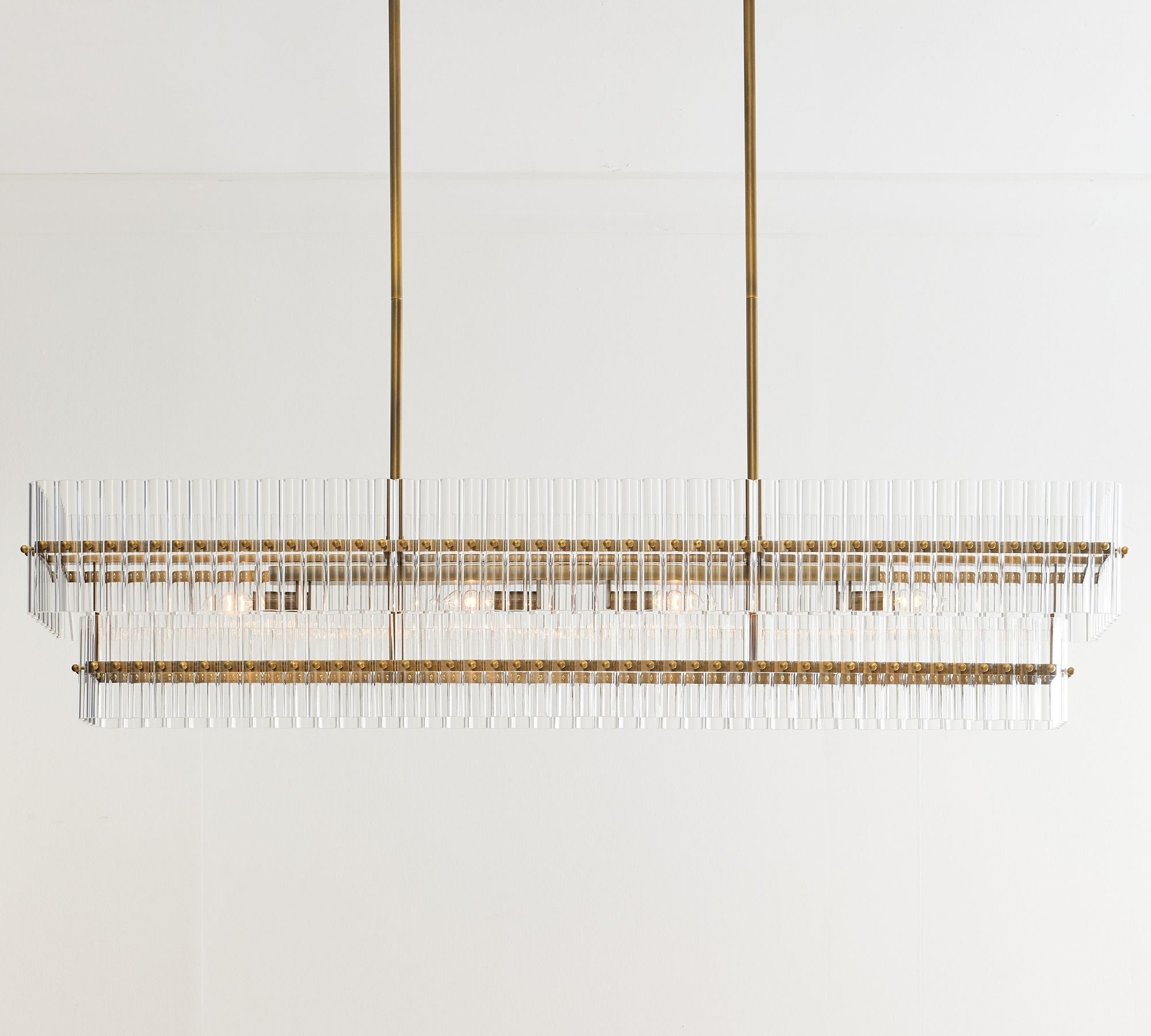 Mallory Crystal Linear Chandelier 54.4" - Zonesus