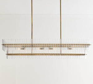 Mallory Crystal Linear Chandelier 54.4" - Zonesus