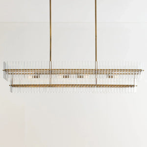Mallory Crystal Linear Chandelier 54.4" - Zonesus