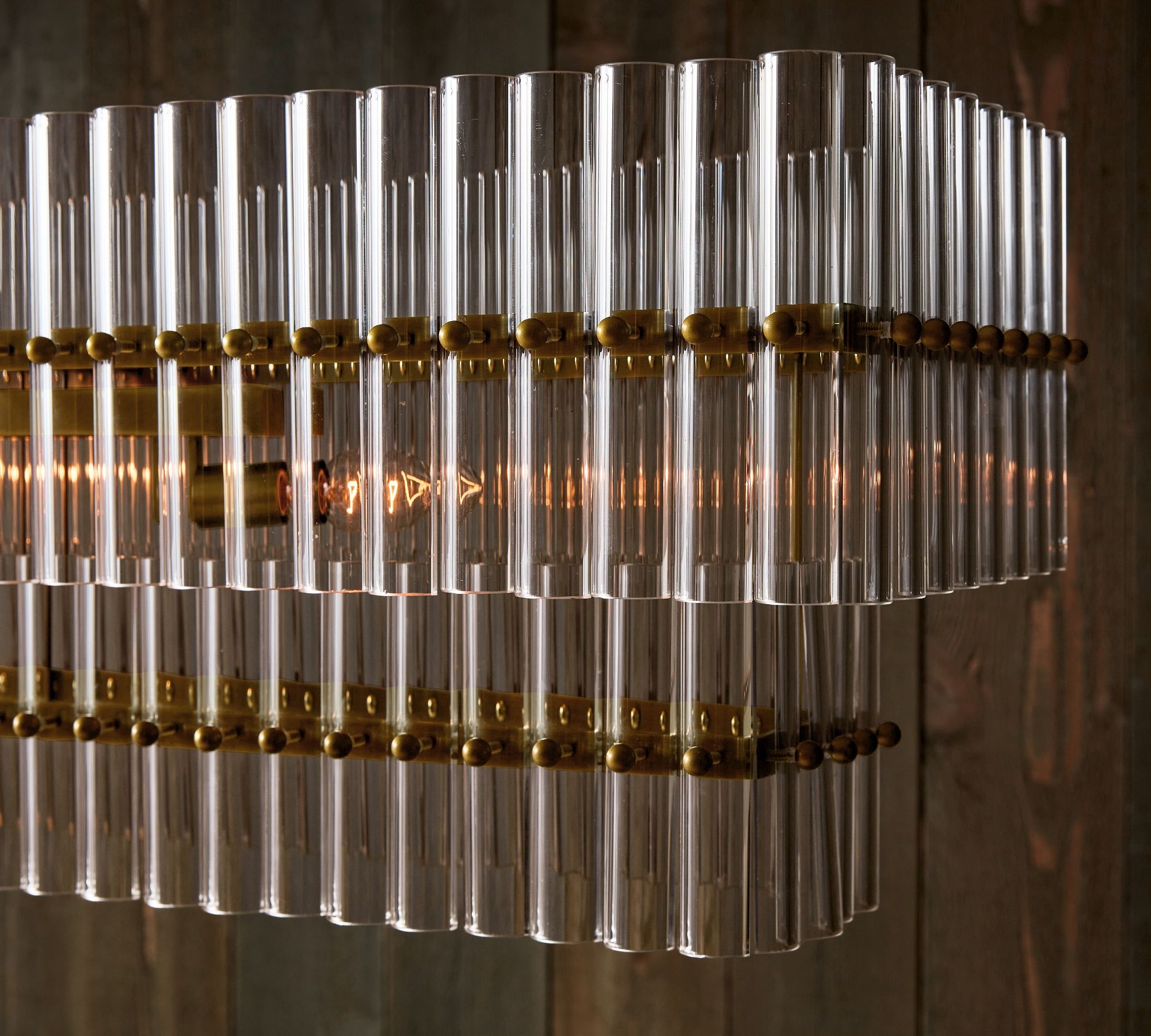 Mallory Crystal Linear Chandelier 54.4" - Zonesus