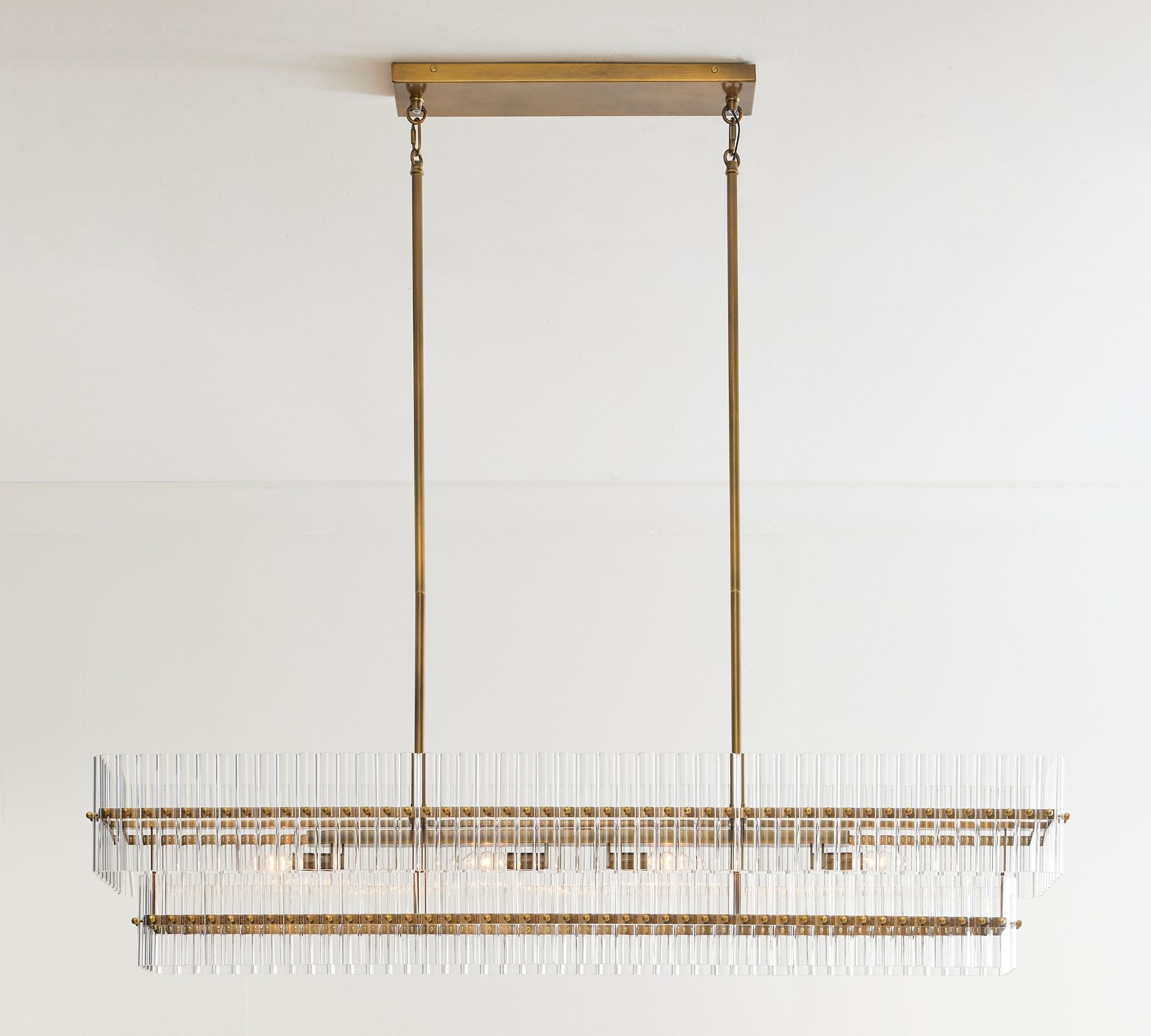 Mallory Crystal Linear Chandelier 54.4" - Zonesus