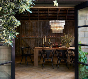 Mallory Crystal Round 3-Tier Chandelier 30" - Zonesus