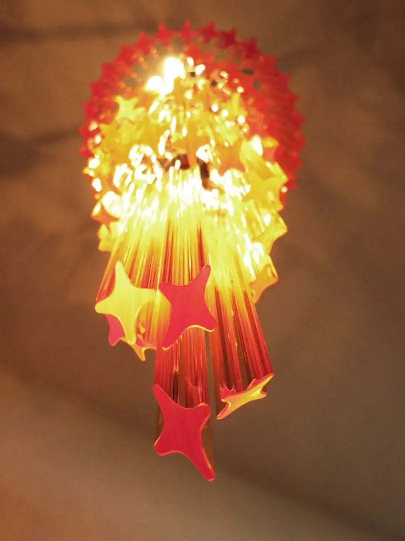 Murano Chandelier – Spiral – 86 prisms – Amber - Zonesus