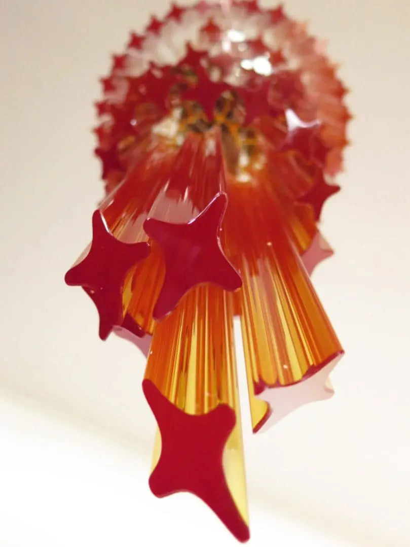 Murano Chandelier – Spiral – 86 prisms – Amber - Zonesus