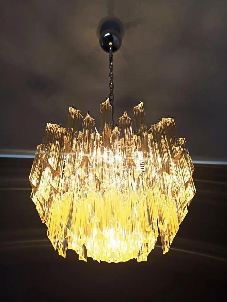 Murano Chandelier – 107 prisms – Yellow - Zonesus