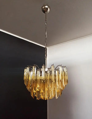 Murano Chandelier – 107 prisms – Yellow - Zonesus