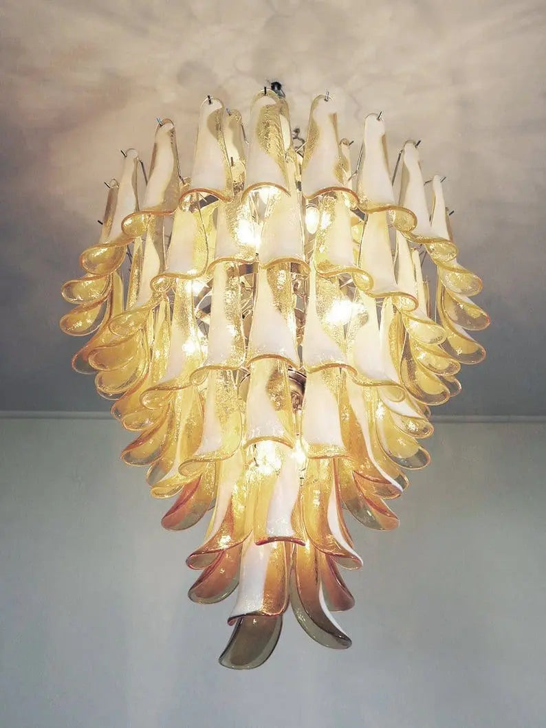 Murano Chandelier – 85 petals – Caramel - Zonesus