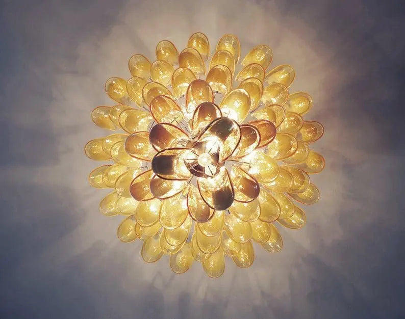 Murano Chandelier – 85 petals – Caramel - Zonesus