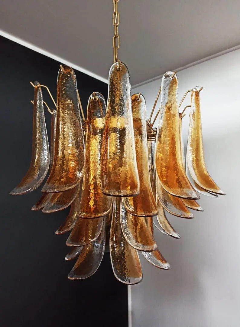 Murano Chandelier – 36 petals – Amber - Zonesus