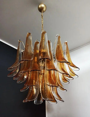Murano Chandelier – 36 petals – Amber - Zonesus