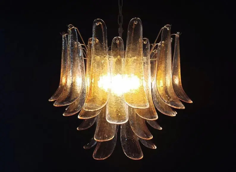Murano Chandelier – 36 petals – Amber - Zonesus