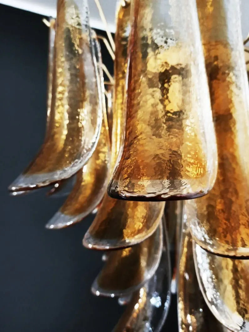 Murano Chandelier – 36 petals – Amber - Zonesus
