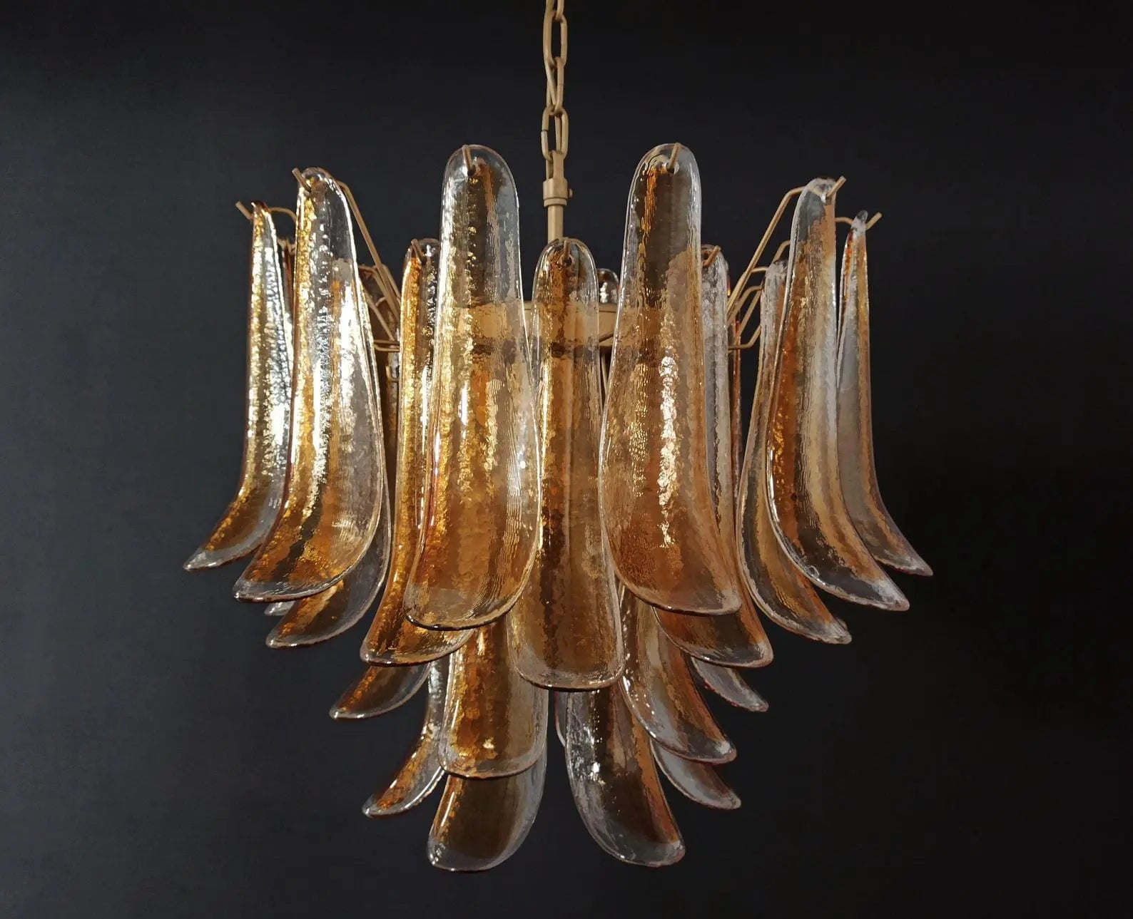 Murano Chandelier – 36 petals – Amber - Zonesus