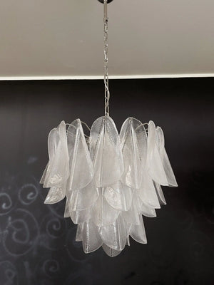 Murano Chandelier – Rondini – 41 glass leaves – Transparent - Zonesus
