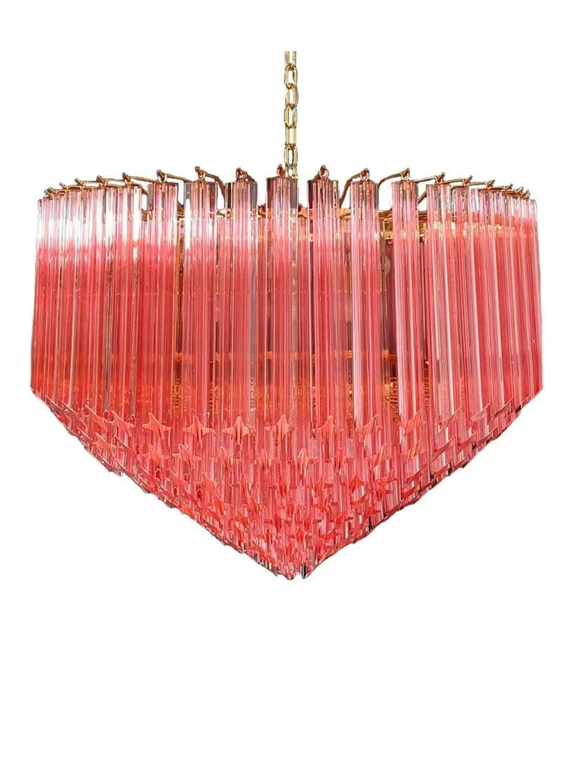 Murano Chandelier – 265 prisms – Pink - Zonesus