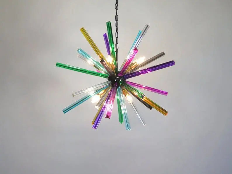 Murano Chandelier – Sputnik – 30 prisms – Multi - Zonesus